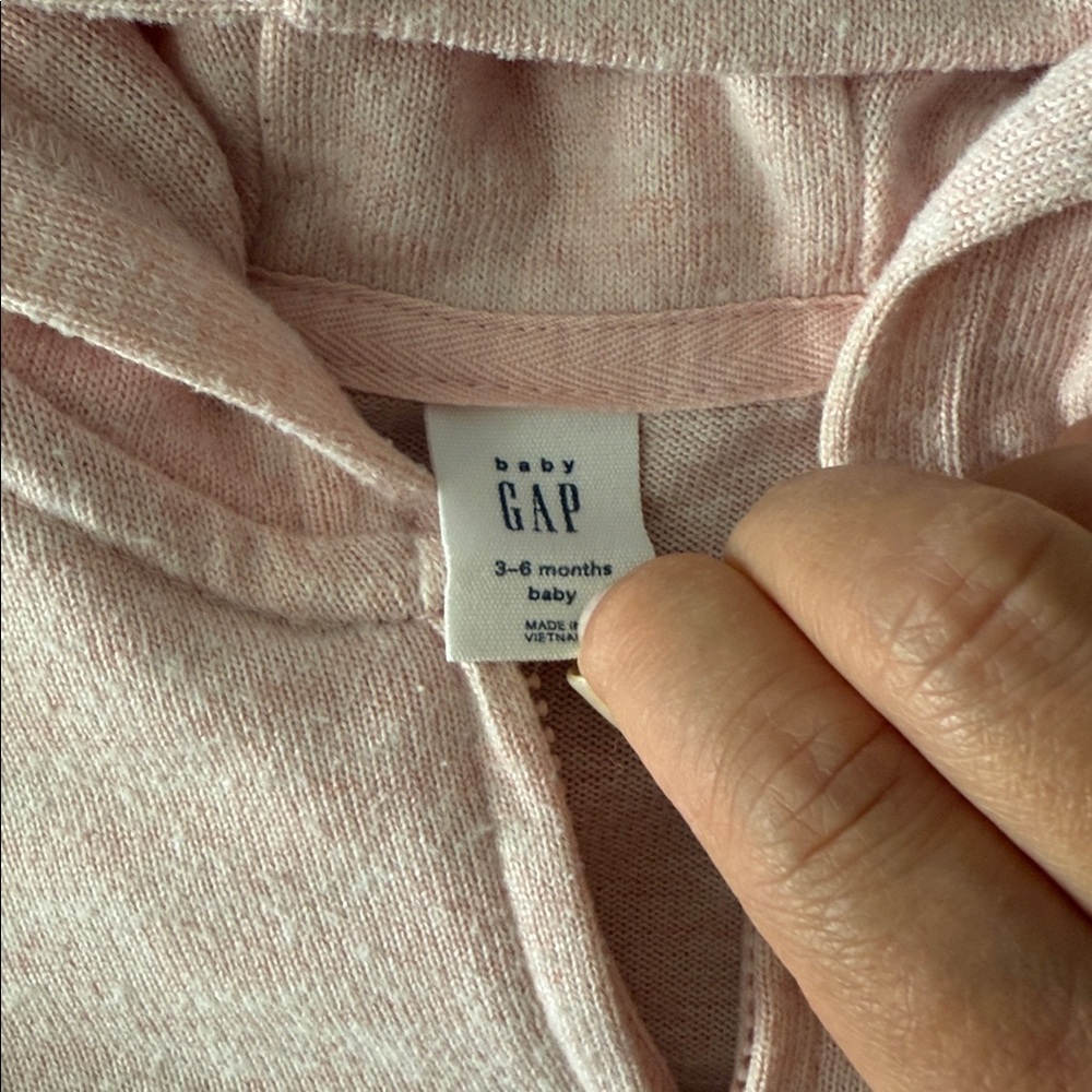 Baby Gap Zip Bear Hood Light Sweatshirt. 3-6mo - Picture 3 of 5
